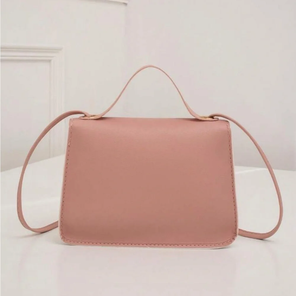 ⚠️Clearance Pink and White Color Block Crossbody Bag - Picture 3 of 5